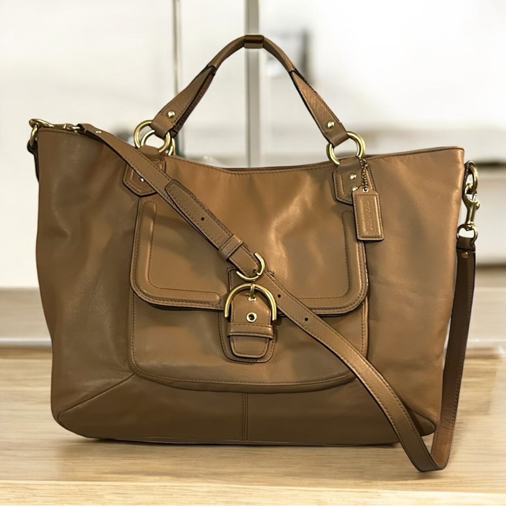 Coach Tan Leather Tote Bag